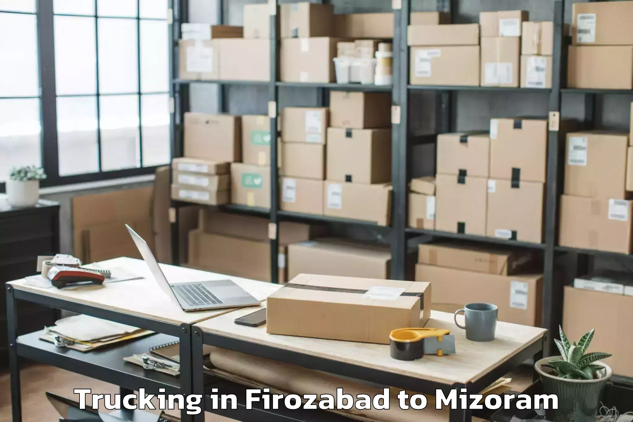 Professional Firozabad to Zawlnuam Trucking